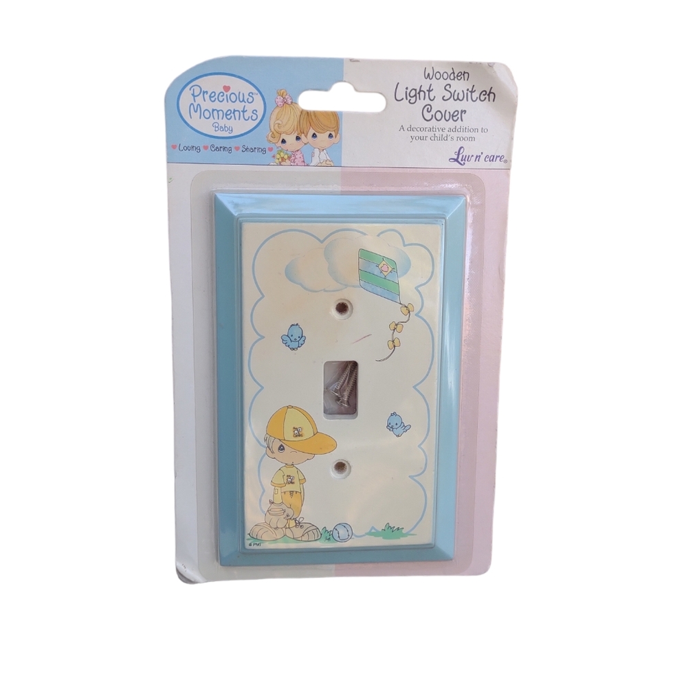 🆕 Precious Moments Wood Light Switch Plate New